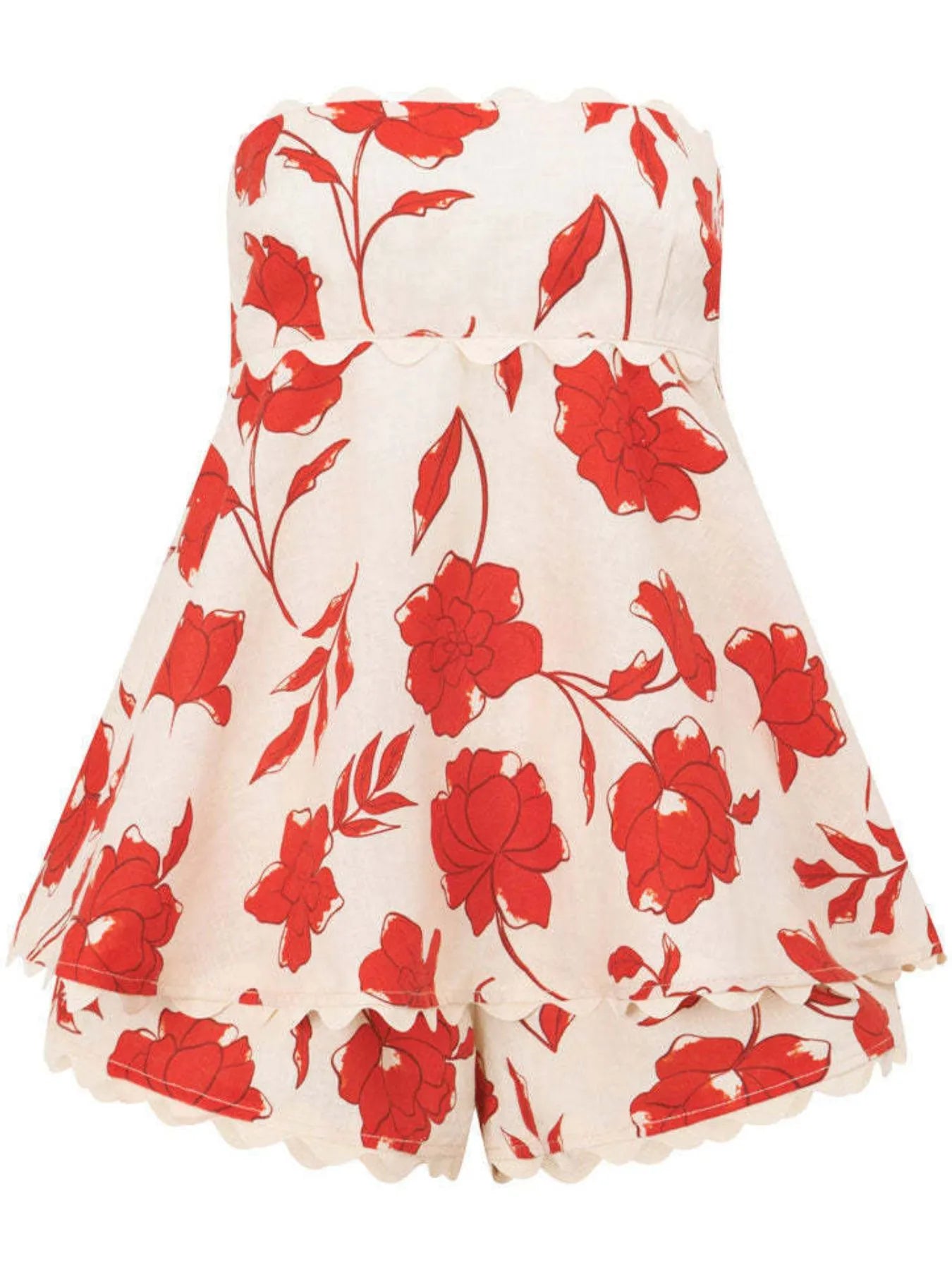 Hazel Blues® | Floral Tube Top and Shorts Set