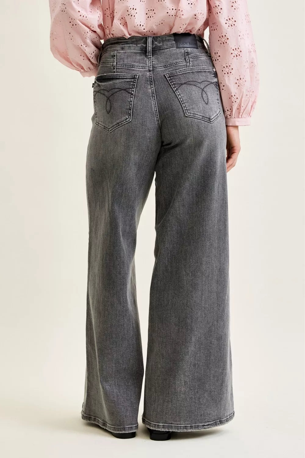 Hazel Blues® | Judy Blue Mid Rise Palazzo Split Back Yoke