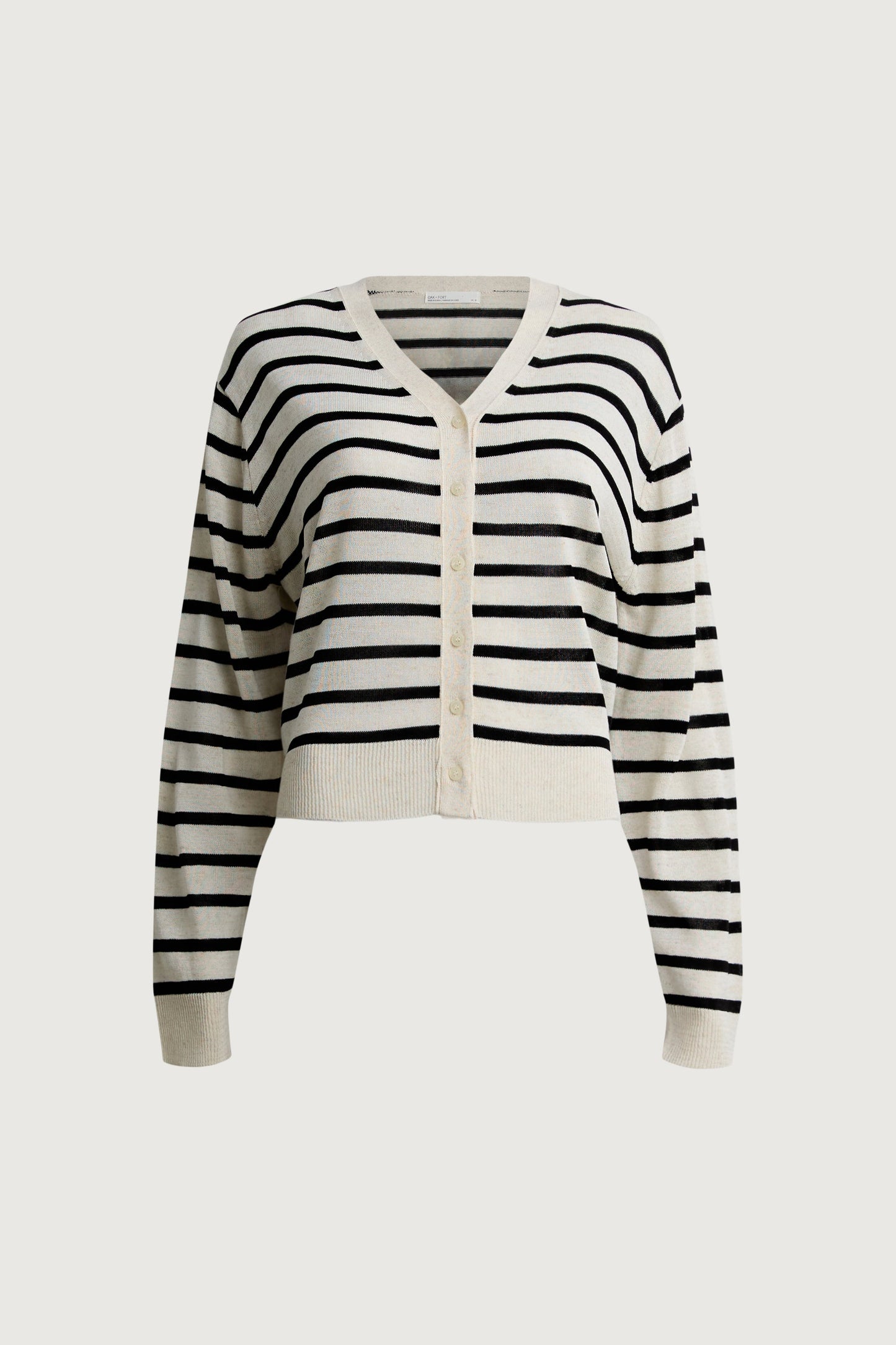 V-NECK STRIPED CARDIGAN