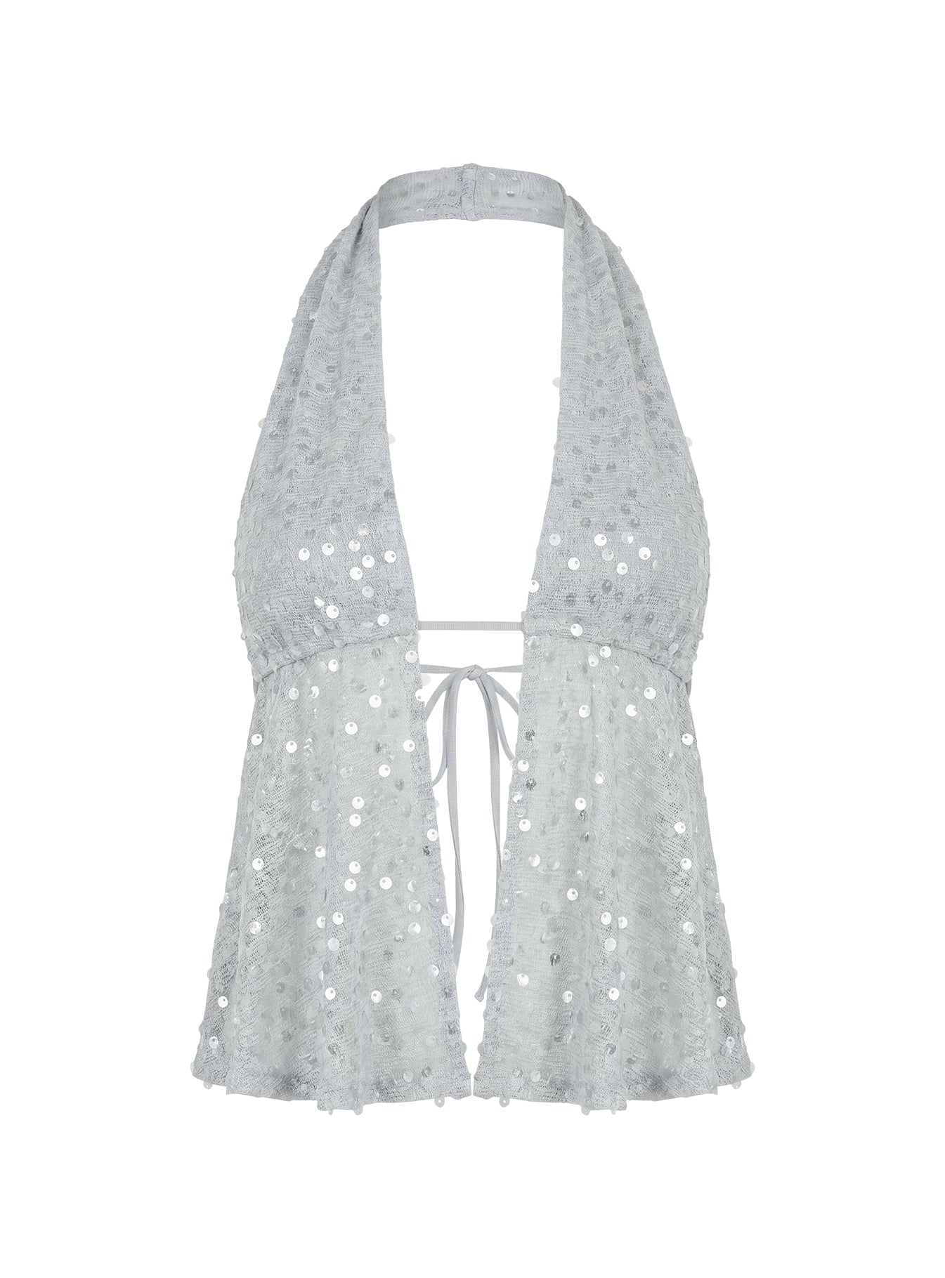 Bright Futures Halter Shimmer Top Lilac