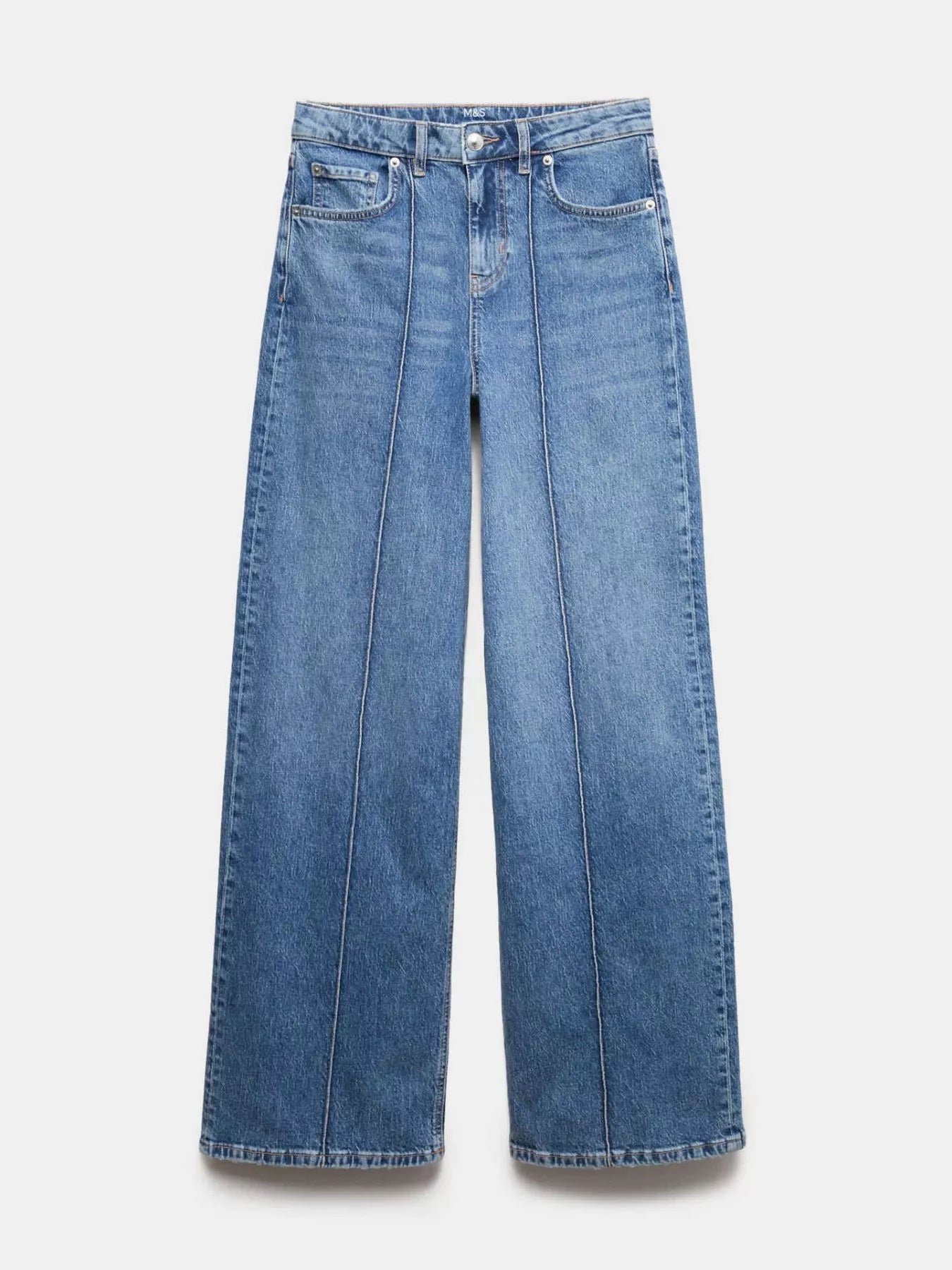 Hazel Blues® | Wide Leg Jeans with Front Seam Detail
