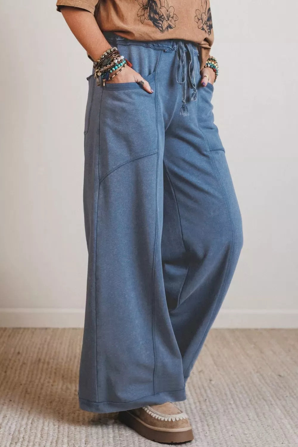 Hazel Blues® | Relaxed Fit Drawstring Jeans