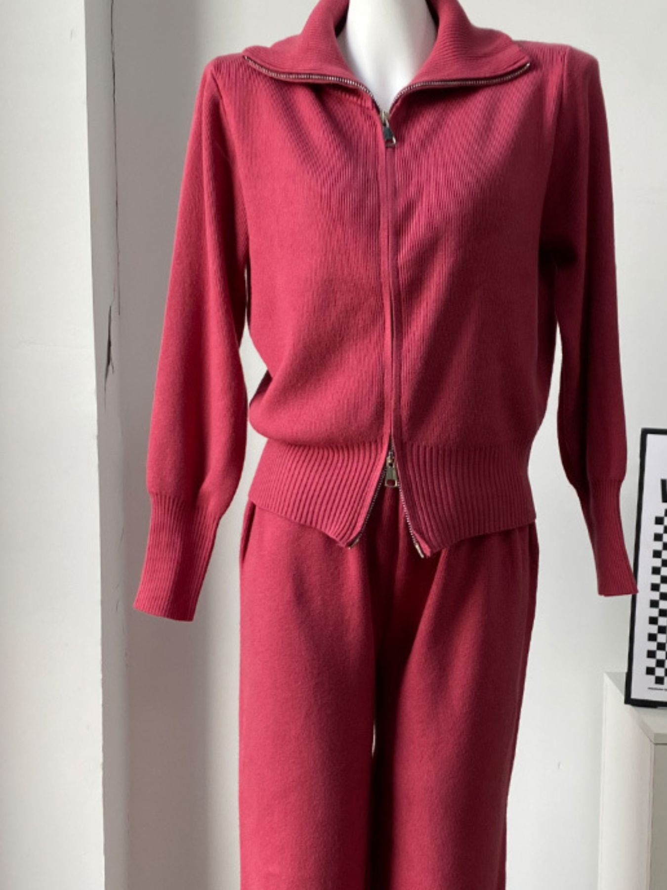 Hazel Blues® | Zip Up Outerwear and Wide Leg Pants Set