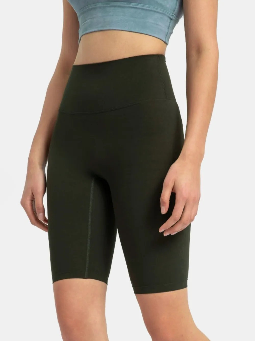 Hazel Blues® | Millennia High Rise Wide Waistband Active Shorts