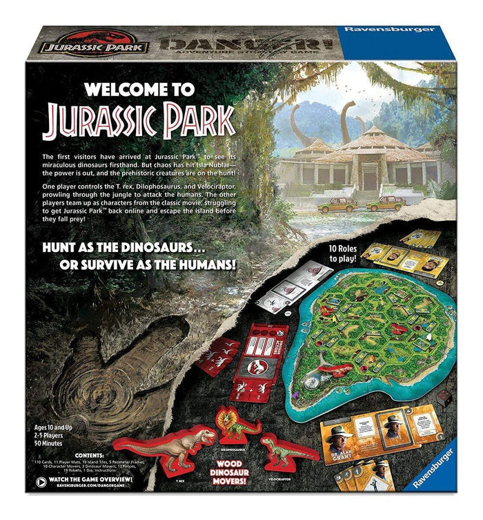 Jurassic Park Danger Adventure Strategy Board Game