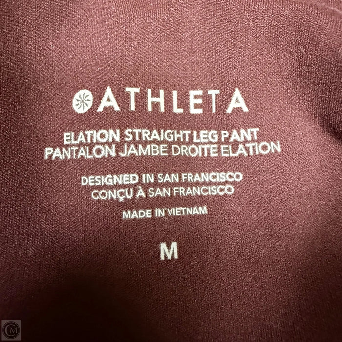 Pants Leggings By Athleta In Maroon, Size: M