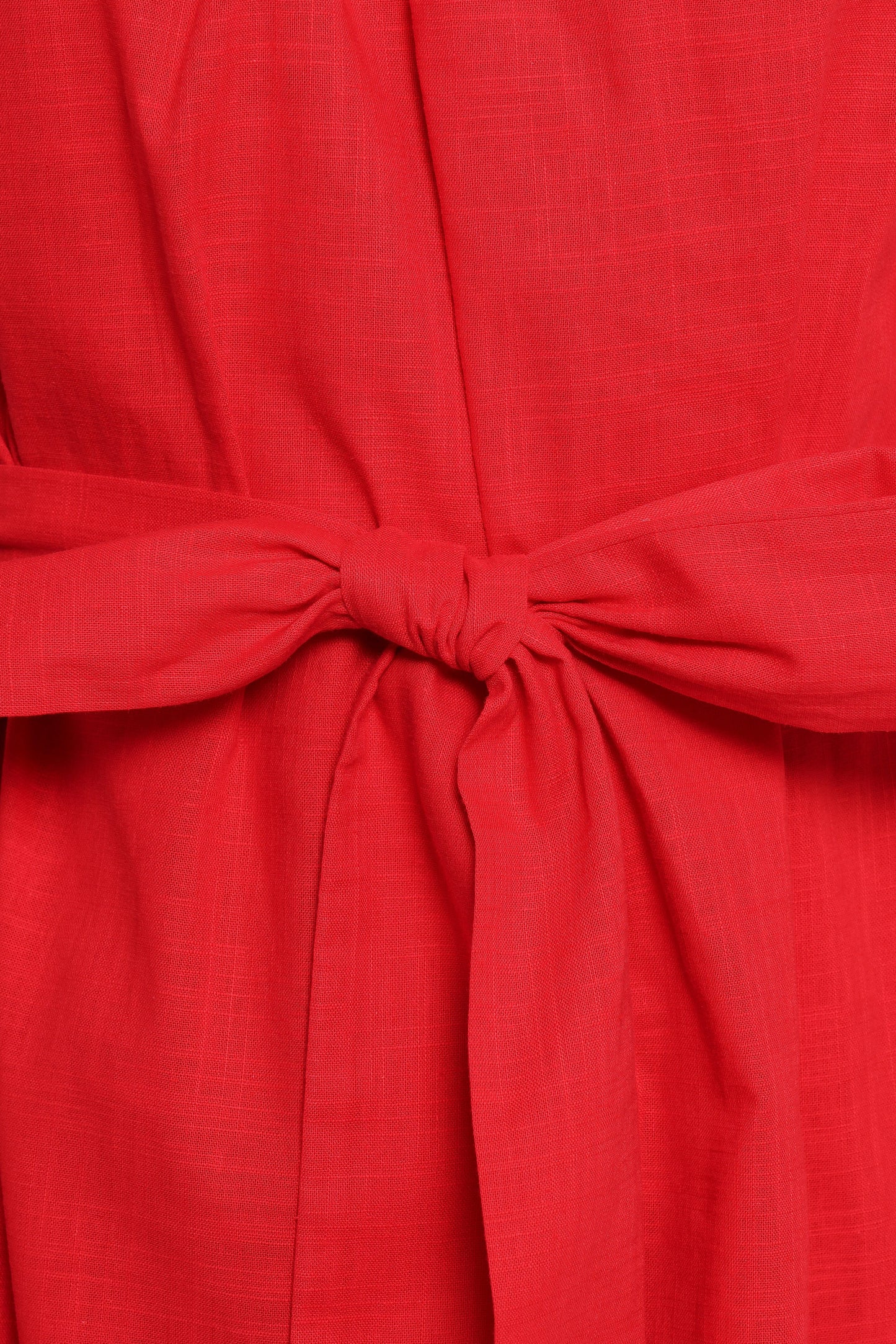 Roma One Shoulder Midi Dress - Red