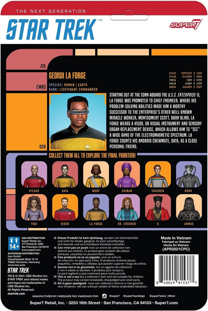 Star Trek: The Next Generation ReAction Action Figure Wave 2 - La Forge