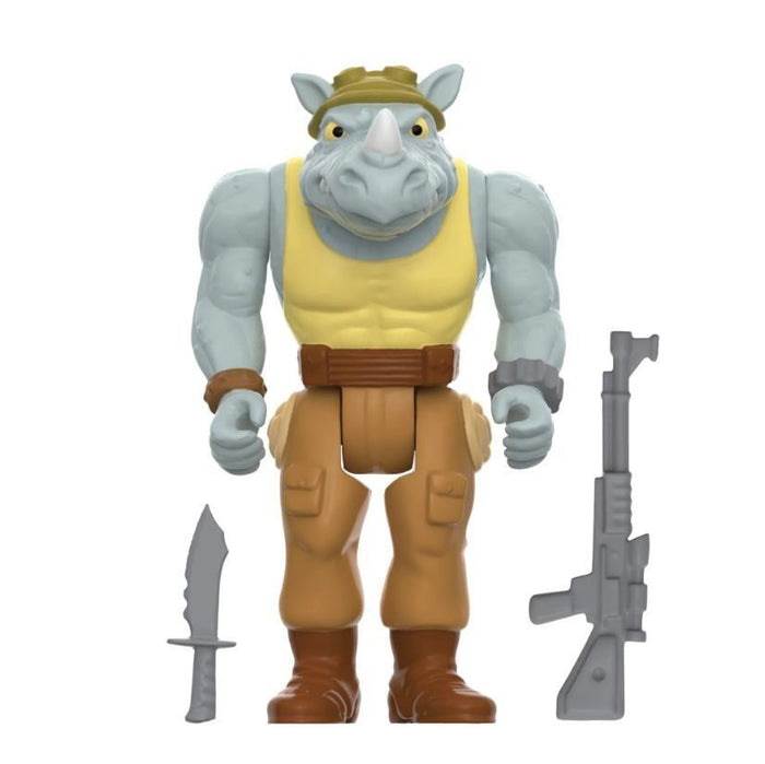 Teenage mutant ninja turtles ReAction Action Figure w8 - Rocksteady (Cartoon Version)