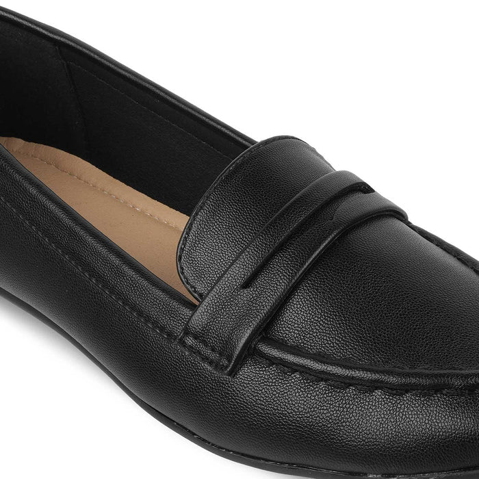 The Snap Black Women's Casual Loafers Tresmode - Tresmode