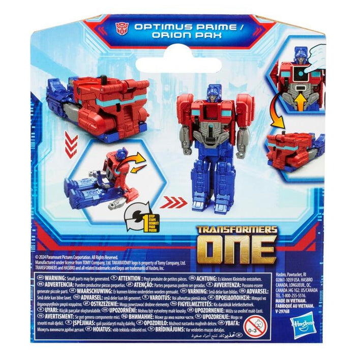 Transformers 1-Step Cog Changer 4 Inch Action Figure - Optimus Prime (Orion Pax)