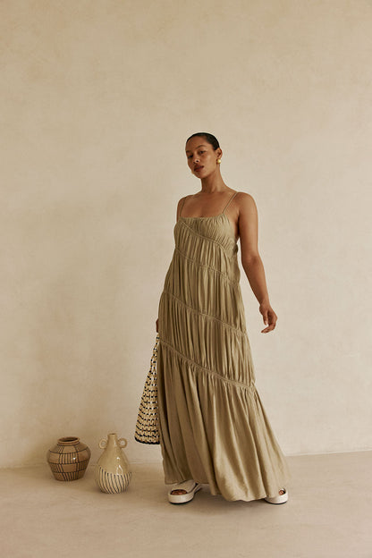 Daysia Dress - Taupe