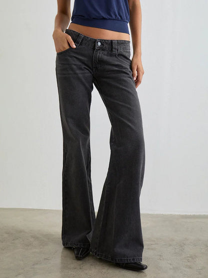 Hazel Blues® |  Low Rise Flare Leg Jeans