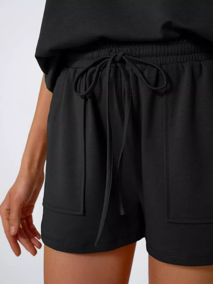 Hazel Blues® |  Casual Solid Color T-Shirt and Shorts Set
