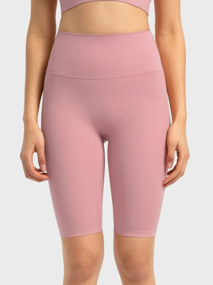 Hazel Blues® |  Millennia High Rise Wide Waistband Active Shorts