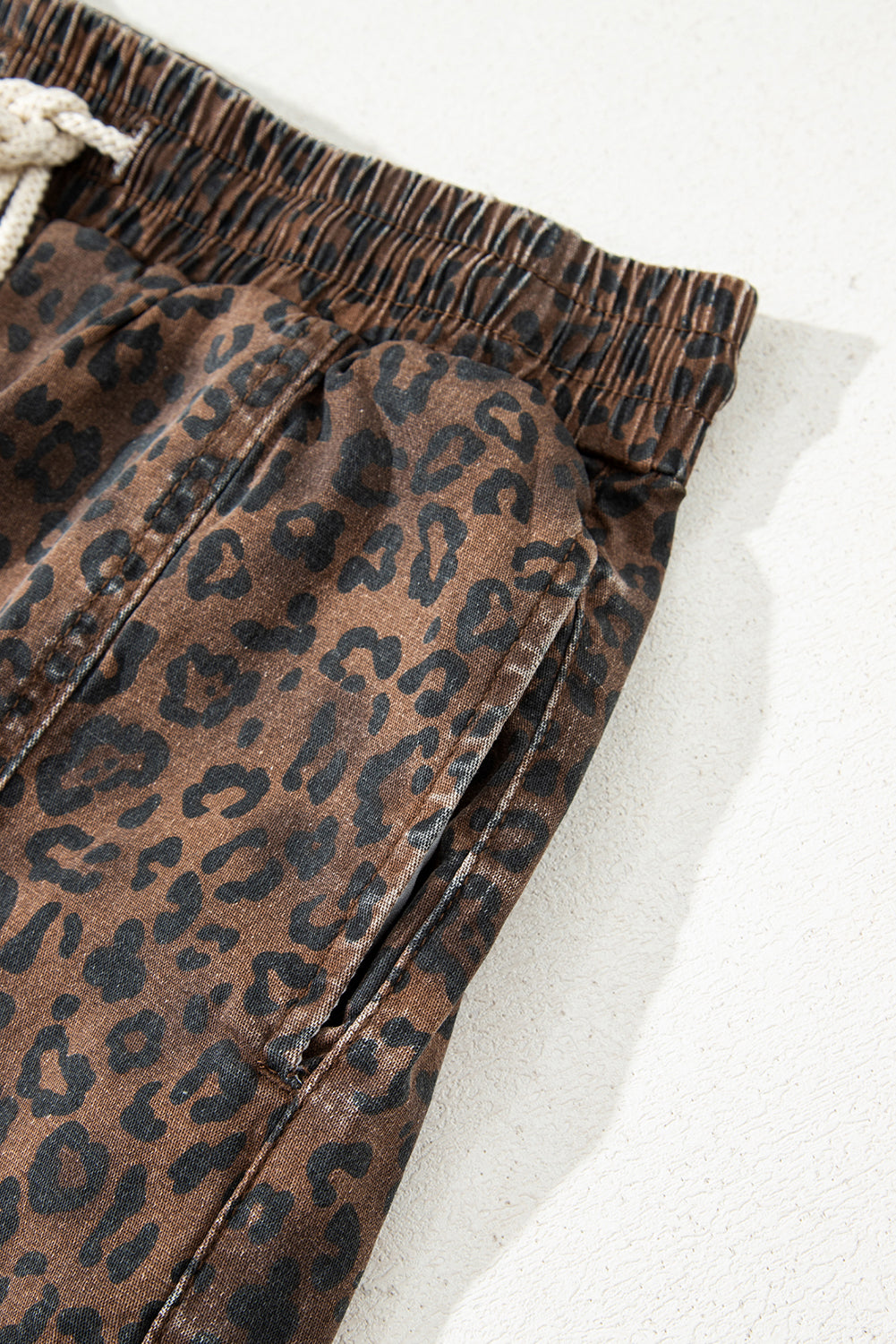 Hazel Blues® |  Wild Side Shorts | Leopard Denim Shorts