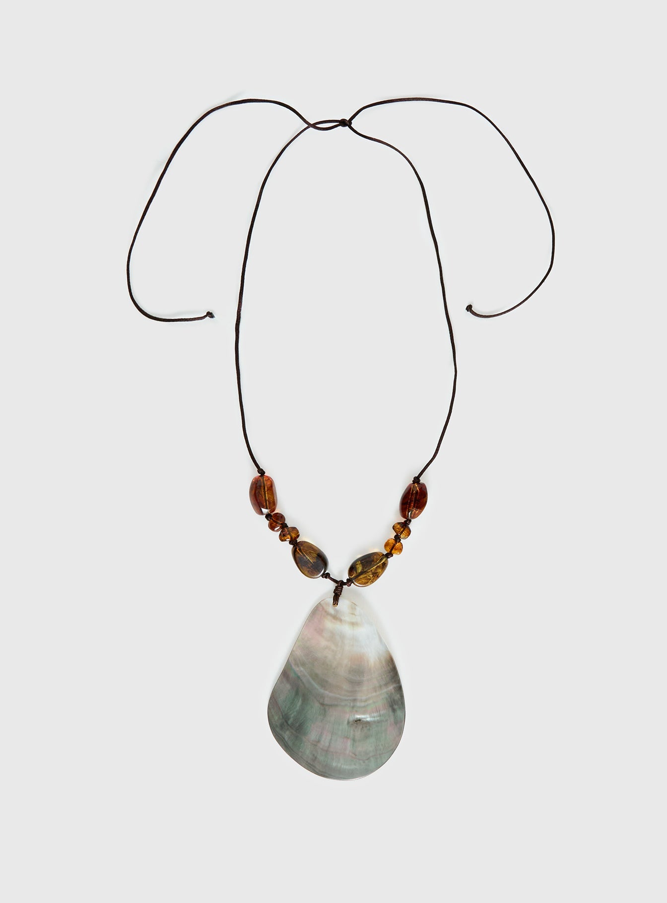 Caught Up Shell Pendant Necklace Multi