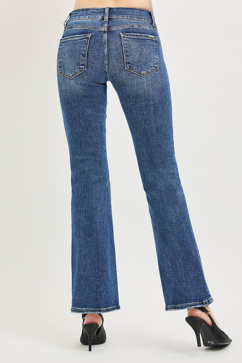 Hazel Blues® |  RISEN Tummy Control Low Rise Bootcut Jeans