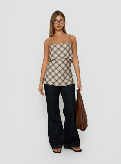 Blush Baby Flowy Cami Top Check