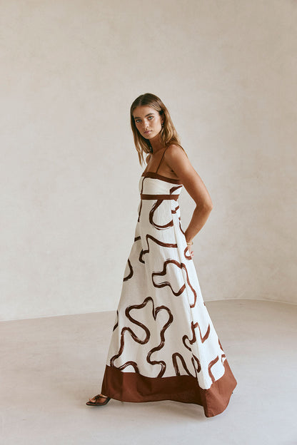 Addy Dress - Marbled Mocha