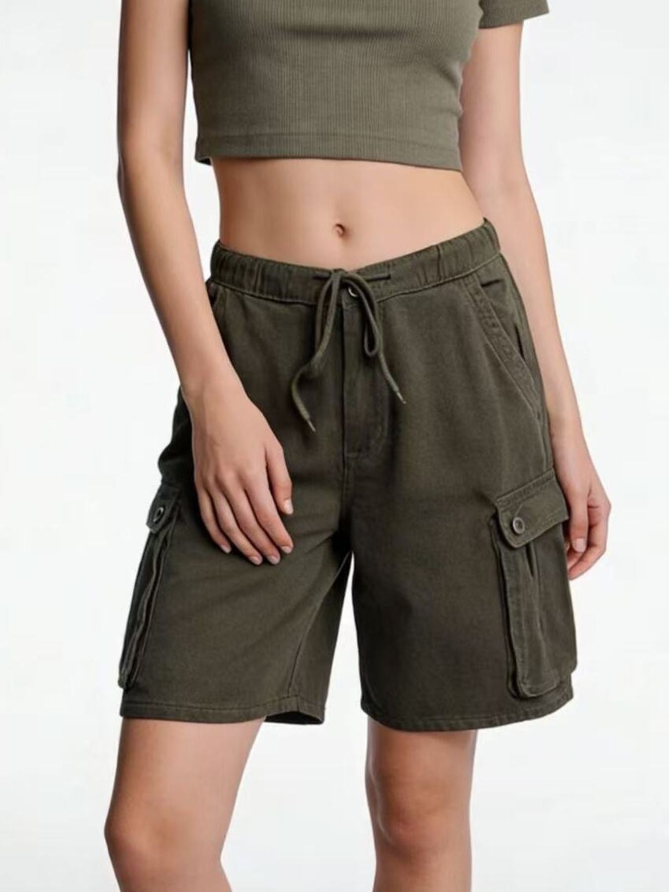 Hazel Blues® |  Cargo Shorts with Drawstring