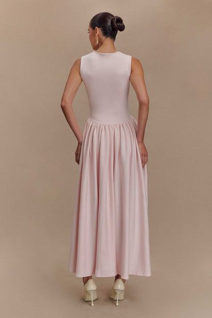 Sharon Scuba Jersey Midi Dress - Ballet Pink