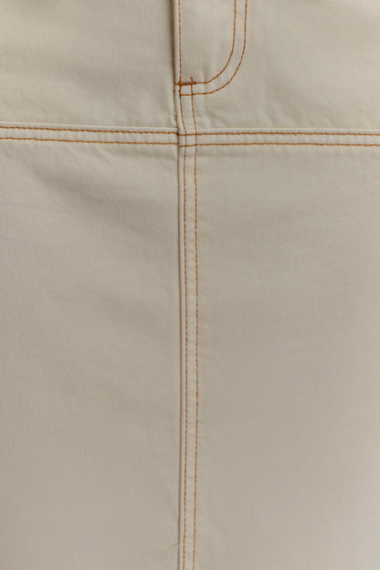 Loretta Denim Maxi Skirt - Ecru