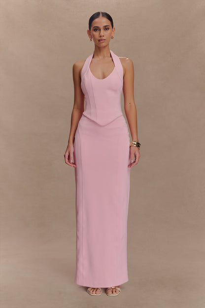 Alma High Waist Maxi Skirt - Candy Pink