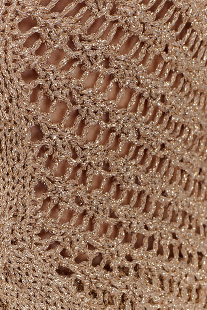Waverley Metallic Knit Swim Cover Up - Gold
