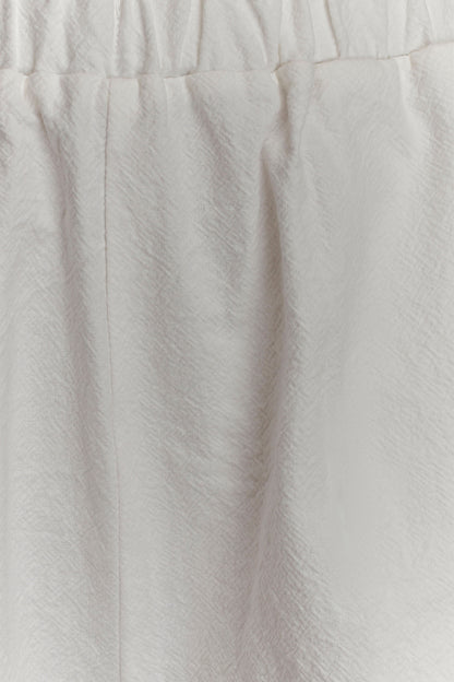 Janayia Cotton Wide Leg Pants - White