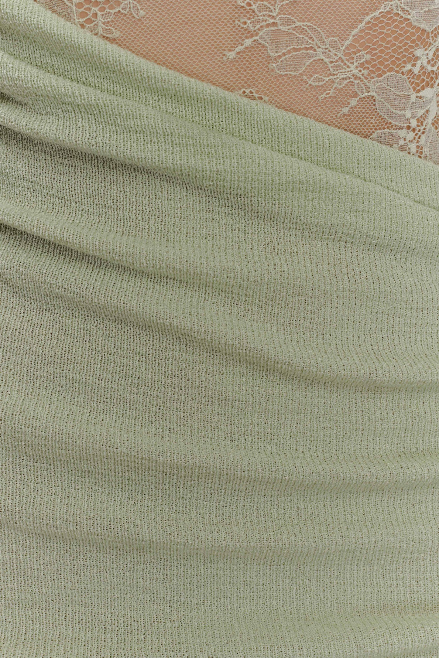 Luxie Lace Knit Mini Dress - Pastel Green