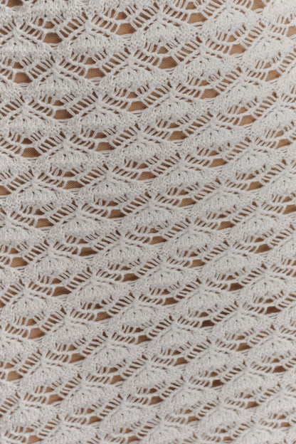 Brigid Ruffle Knit Sleeveless Dress - Ivory