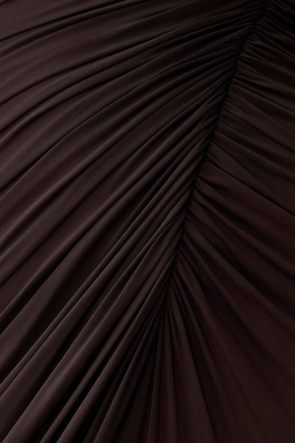 Ryn Twisted One Shoulder Maxi Dress - Dark Chocolate