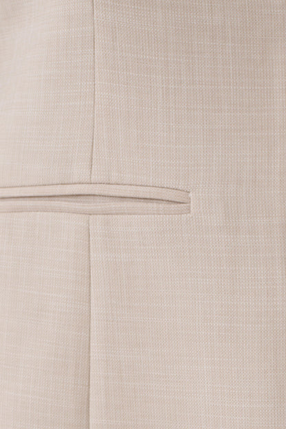 Solenne Collarless Suiting Blazer - Natural Marle
