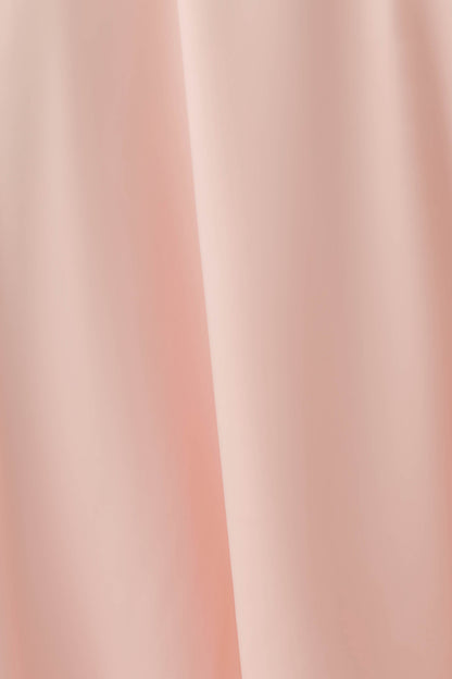 Cyra Plunge Satin Midi Dress - Peach