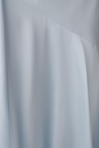 Evelina Halter Asymmetric Hem Midi Dress - Ice Blue