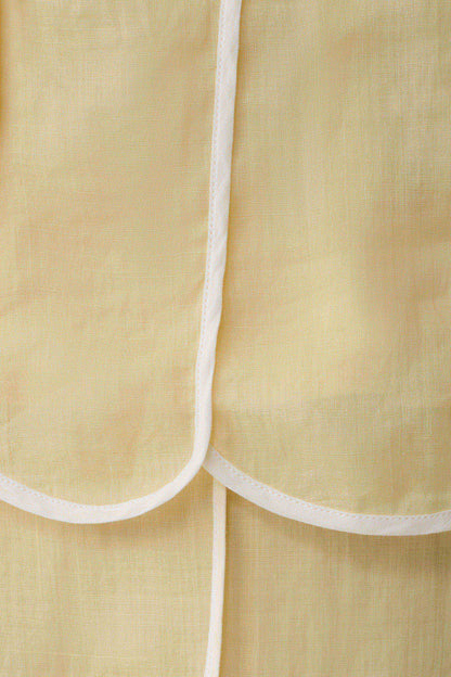 Georgia Panelled Halter Sleeveless Top - Butter