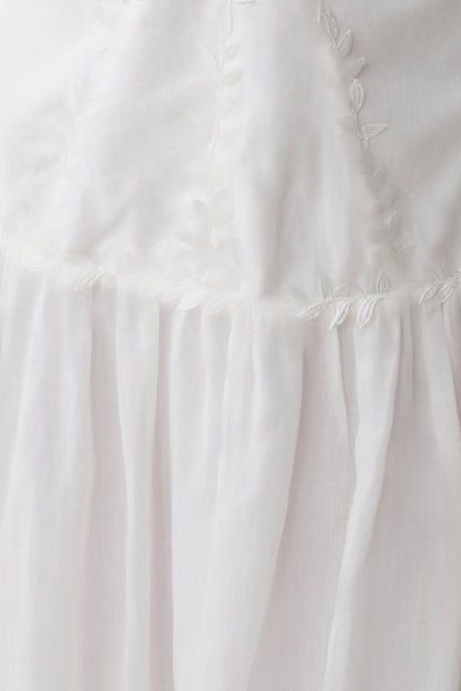 Fiona Linen Halter Maxi Dress - White