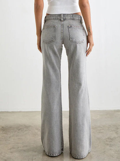 Hazel Blues® |  Low Rise Flare Leg Jeans