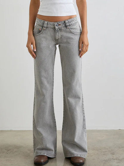 Hazel Blues® |  Low Rise Flare Leg Jeans