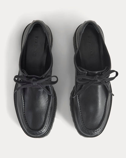 Leather Lug Chukka | Black