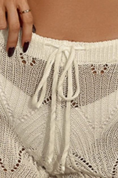 Hazel Blues® |  Drawstring Cutout Swim Shorts