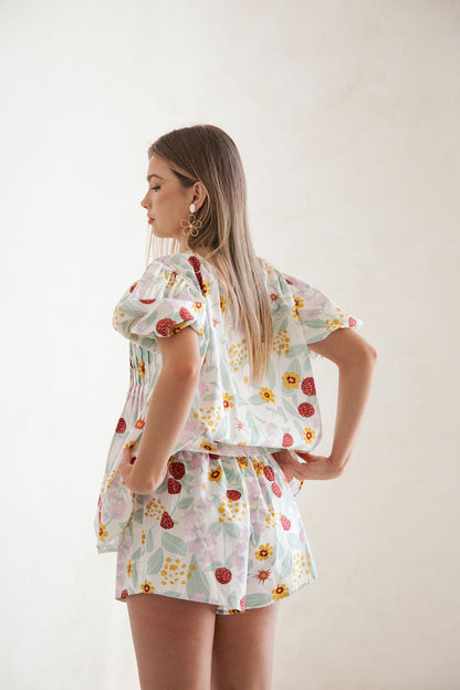 Leta Shorts - Royal Floral