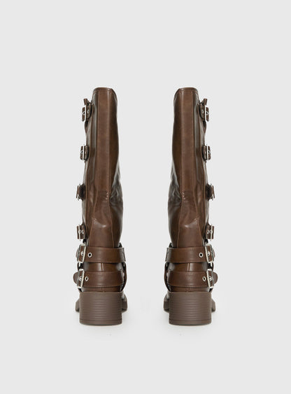 Buckle Down Boots Brown