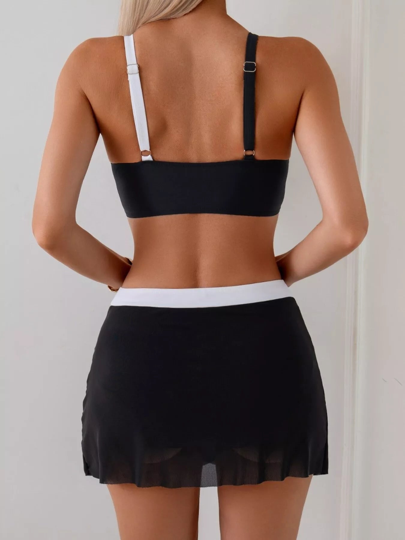 Hazel Blues® |  Two Tone Cami and Skort Swim Set