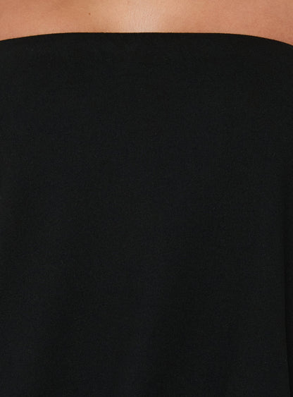 Calina Strapless Romper Black
