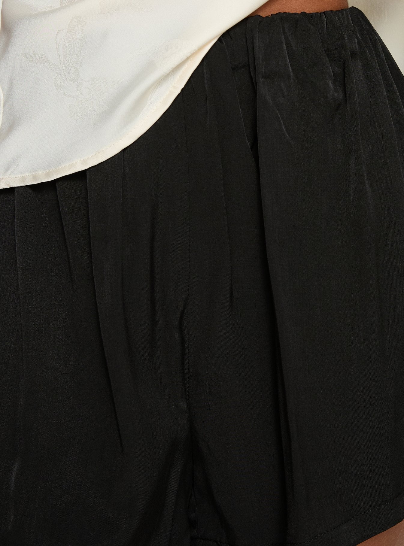 Breina Satin Micro Shorts Black
