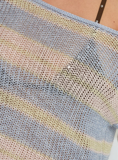 Cafe Pari Sweater Blue Stripe