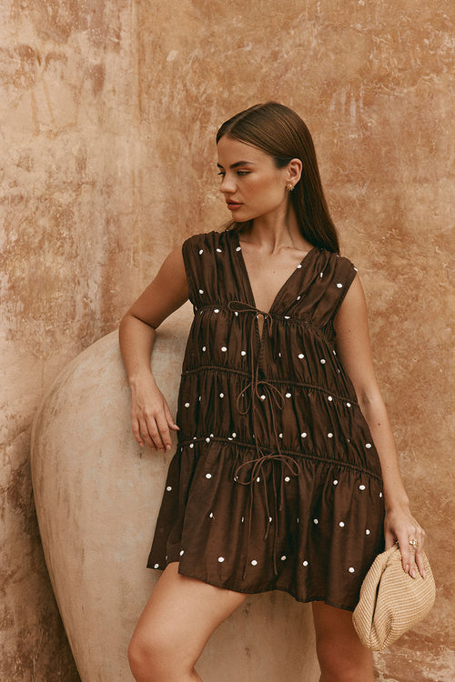 Joslin Dress - Chocolate Speck