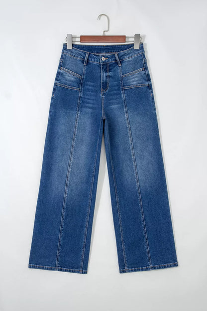 Hazel Blues® |  Seam Detail Shift Jeans